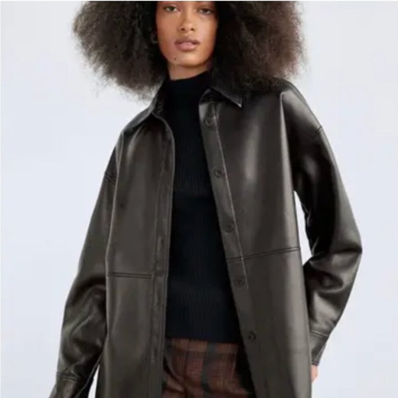 Aritiza Babaton Faux Leather Pelli Shirt Jacket - Picture 5 of 5